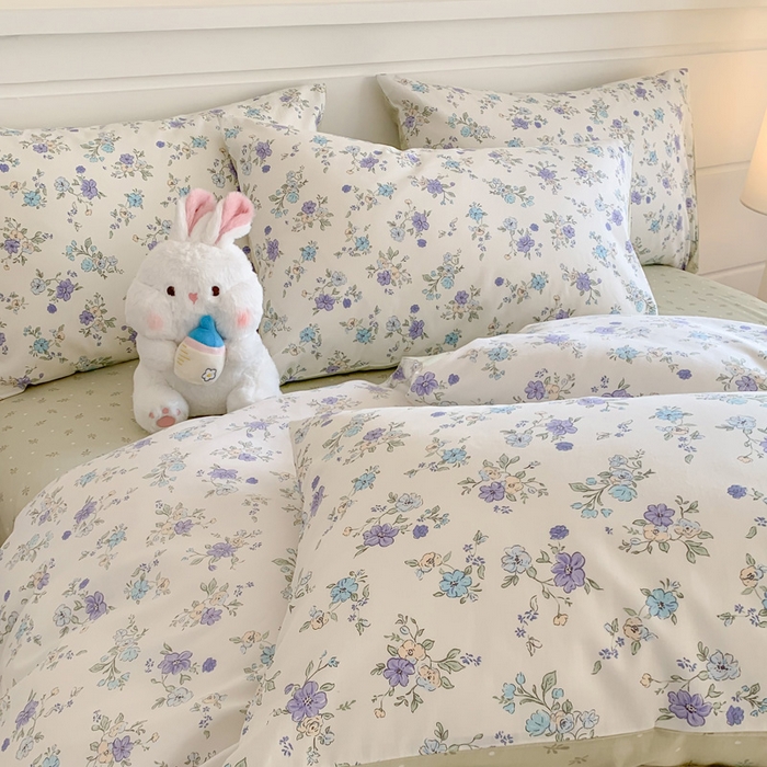 91家纺网 家纺一手货源 找家纺 澳萝拉 2024新款全棉40支13070碎花系列四件套 花小莱-兰