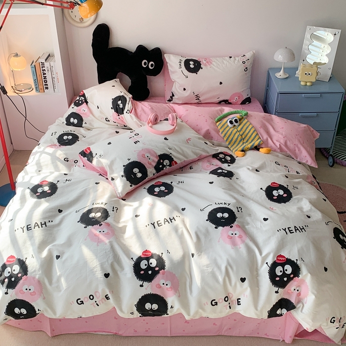 91家纺网 家纺一手货源 找家纺 （总）昔可家纺 2024新款潮趣卡通系列全棉四件套