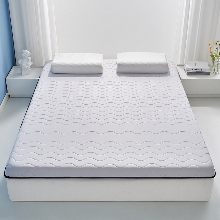 91家纺网 家纺一手货源 找家纺 祁恋婷家居 2024新款牛奶丝大豆乳胶床垫【床垫遮盖物】 太空灰