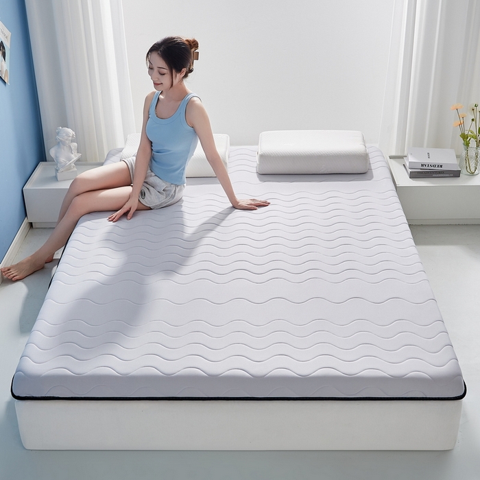 91家纺网 家纺一手货源 找家纺 祁恋婷家居 2024新款牛奶丝大豆乳胶床垫【床垫遮盖物】 太空灰