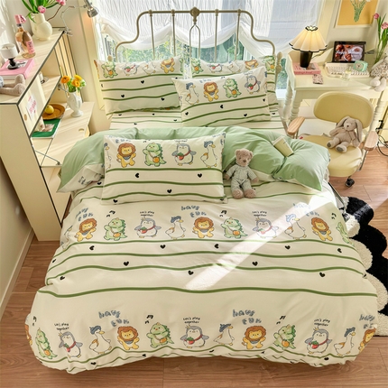 91家纺网 家纺一手货源 找家纺 （总）名兮家居 2024新款卡通风系列全棉四件套