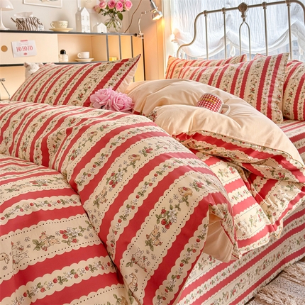 名兮家居 2024新款卡通风系列全棉四件套 兔兔幻想