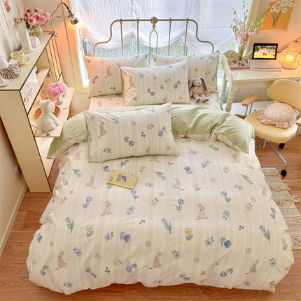 91家纺网 家纺一手货源 找家纺 （总）名兮家居 2024新款卡通风系列全棉四件套