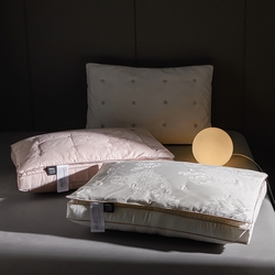 （总）婷好枕芯 2024新款三色提花双层蚕丝枕枕头枕芯
