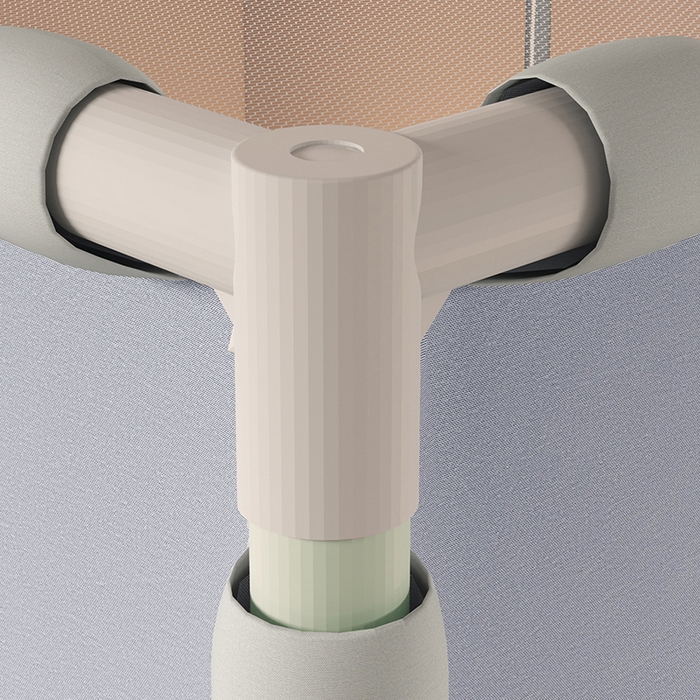 91家纺网 家纺一手货源 找家纺 迪凡保罗蚊帐 2025新款2403小兔子外穿杆防摔坐床蚊帐 小兔月光灰