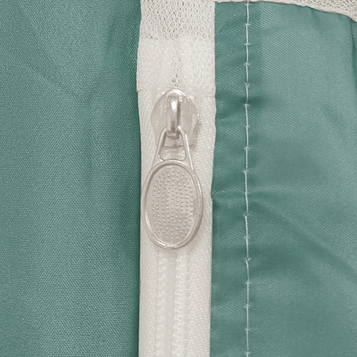 91家纺网 家纺一手货源 找家纺 迪凡保罗蚊帐 2025新款2403小兔子外穿杆防摔坐床蚊帐 小兔海岛蓝