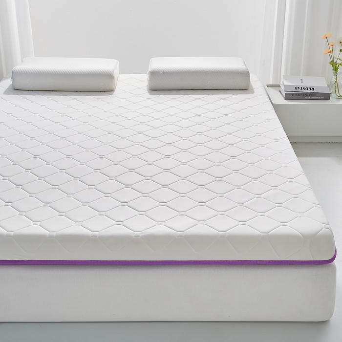 91家纺网 家纺一手货源 找家纺 祁恋婷家居 2024新款牛奶丝大豆乳胶床垫【床垫遮盖物】 元气白