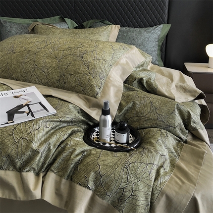 91家纺网 家纺一手货源 找家纺 （总）鹿班家居 2024新款100支长绒棉数码印花四件套-劳拉（标准会员-20 ）