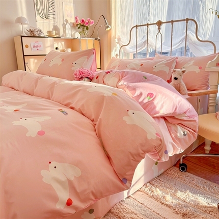 名兮家居 2024新款卡通风系列全棉四件套 跳跳兔