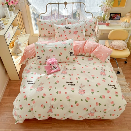 91家纺网 家纺一手货源 找家纺 （总）名兮家居 2024新款卡通风系列全棉四件套