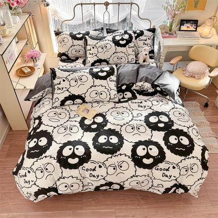 91家纺网 家纺一手货源 找家纺 （总）名兮家居 2024新款卡通风系列全棉四件套