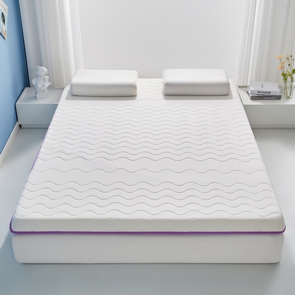 91家纺网 家纺一手货源 找家纺 祁恋婷家居 2024新款牛奶丝大豆乳胶床垫【床垫遮盖物】 太空白