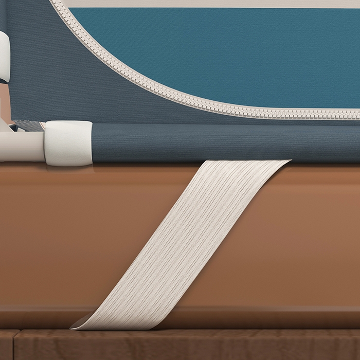 91家纺网 家纺一手货源 找家纺 迪凡保罗蚊帐 2025新款2403小兔子外穿杆防摔坐床蚊帐 小兔蓝灰