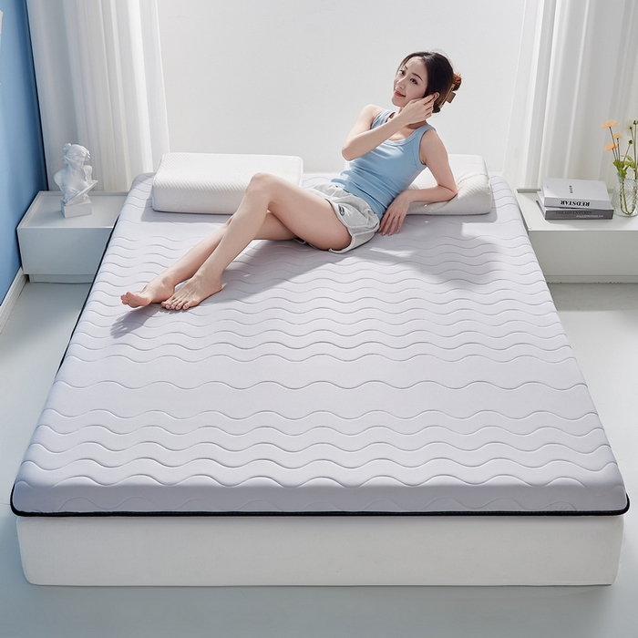 91家纺网 家纺一手货源 找家纺 祁恋婷家居 2024新款牛奶丝大豆乳胶床垫【床垫遮盖物】 太空灰