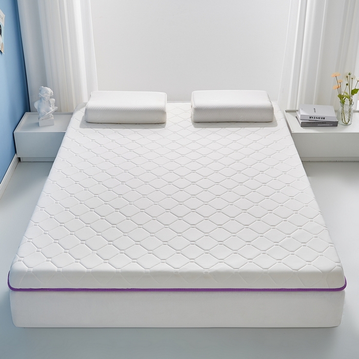 91家纺网 家纺一手货源 找家纺 祁恋婷家居 2024新款牛奶丝大豆乳胶床垫【床垫遮盖物】 元气白