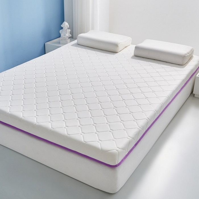 91家纺网 家纺一手货源 找家纺 祁恋婷家居 2024新款牛奶丝大豆乳胶床垫【床垫遮盖物】 元气白