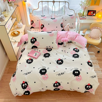 91家纺网 家纺一手货源 找家纺 （总）名兮家居 2024新款卡通风系列全棉四件套