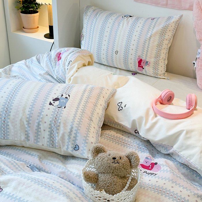 91家纺网 家纺一手货源 找家纺 （总）昔可家纺 2024新款全棉萌趣卡通印花系列四件套