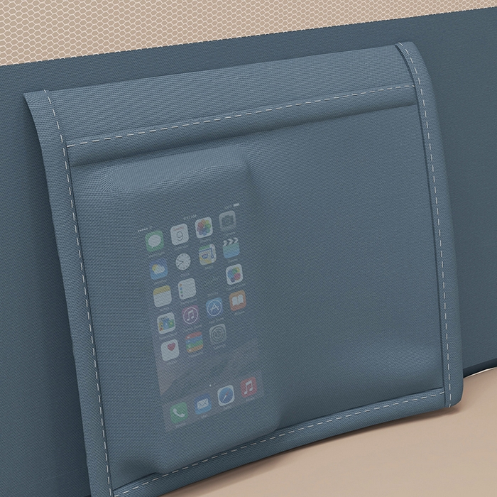 91家纺网 家纺一手货源 找家纺 迪凡保罗蚊帐 2025新款2403小兔子外穿杆防摔坐床蚊帐 小兔蓝灰