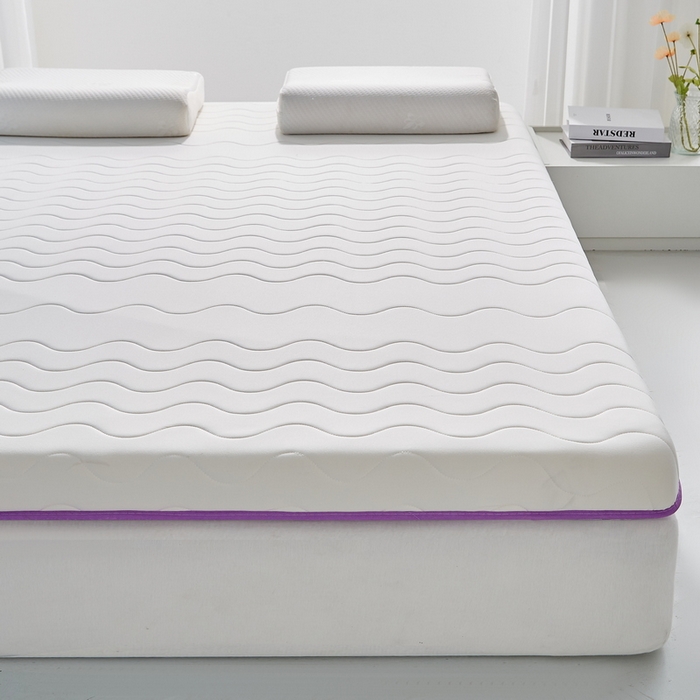 91家纺网 家纺一手货源 找家纺 祁恋婷家居 2024新款牛奶丝大豆乳胶床垫【床垫遮盖物】 太空白