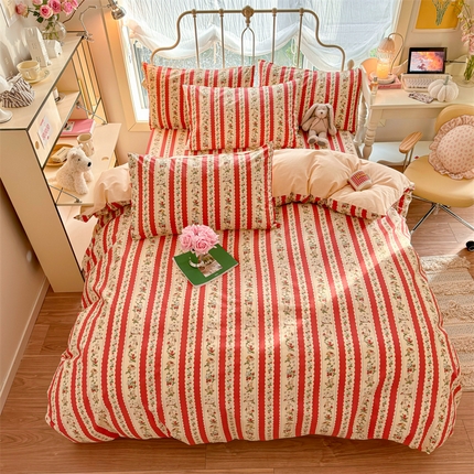 91家纺网 家纺一手货源 找家纺 （总）名兮家居 2024新款卡通风系列全棉四件套