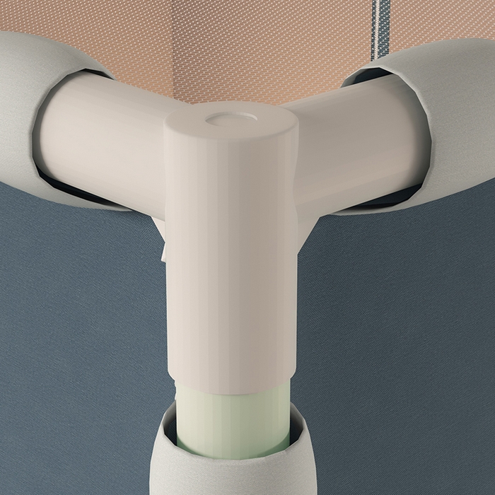 91家纺网 家纺一手货源 找家纺 迪凡保罗蚊帐 2025新款2403小兔子外穿杆防摔坐床蚊帐 小兔蓝灰