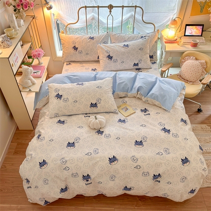 91家纺网 家纺一手货源 找家纺 （总）名兮家居 2024新款卡通风系列全棉四件套