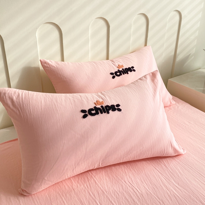 91家纺网 家纺一手货源 找家纺 优迈 2024新款超柔磨毛水洗棉毛巾绣四件套系列（专版） 薯条