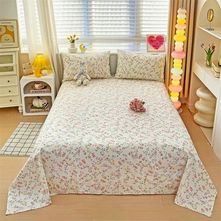 91家纺网 家纺一手货源 找家纺 （总）名兮家居 2024新款小清新全棉单品床单