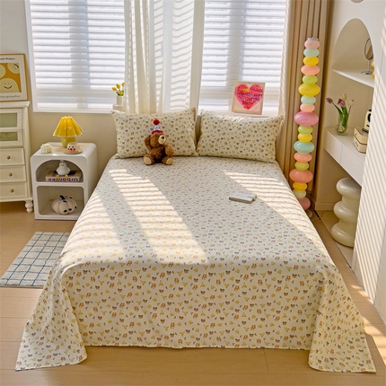 91家纺网 家纺一手货源 找家纺 （总）名兮家居 2024新款小清新全棉单品床单