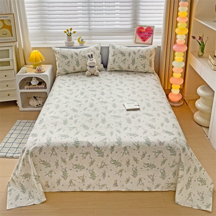 91家纺网 家纺一手货源 找家纺 （总）名兮家居 2024新款小清新全棉单品床单