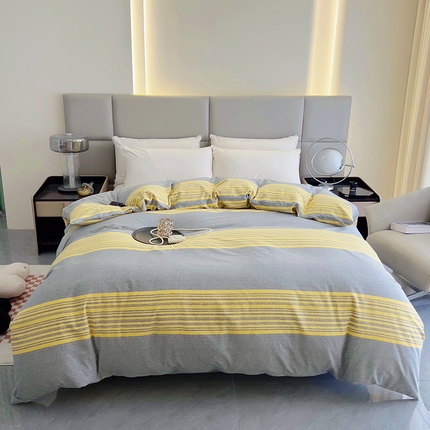 91家纺网 家纺一手货源 找家纺 （总）名优 2023新款全棉生态加厚磨毛四件套单品系列-被套款