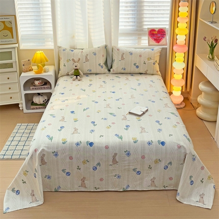 91家纺网 家纺一手货源 找家纺 （总）名兮家居 2024新款小清新全棉单品床单