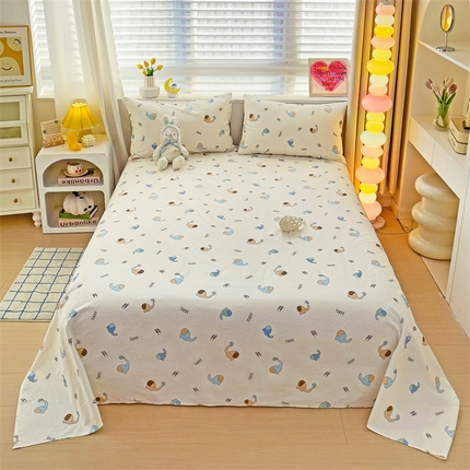 91家纺网 家纺一手货源 找家纺 （总）名兮家居 2024新款小清新全棉单品床单