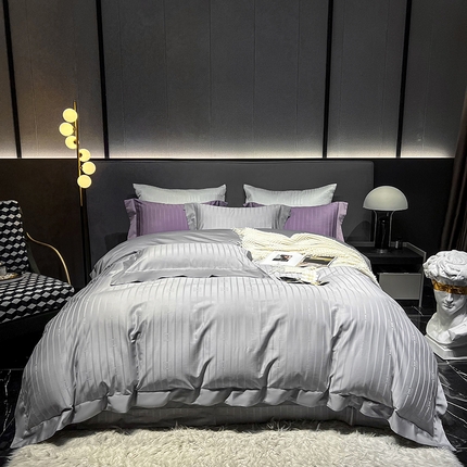 91家纺网 家纺一手货源 找家纺 （总）淼铭家纺 2025新款打空工艺长绒棉提花四件套