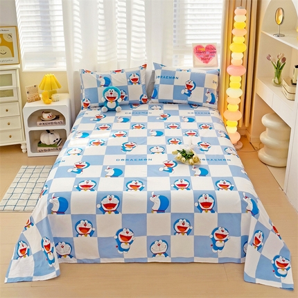 名兮家居 2024新款全棉叮当猫床单 百变叮当