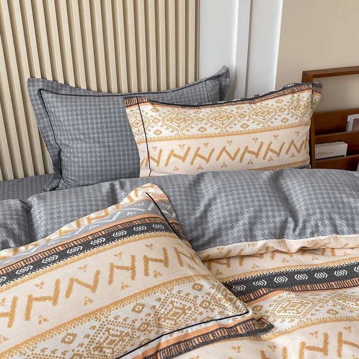 91家纺网 家纺一手货源 找家纺 宜家坊 2024新款ins小清新磨毛印花四件套 米雪( 有小三件套 )