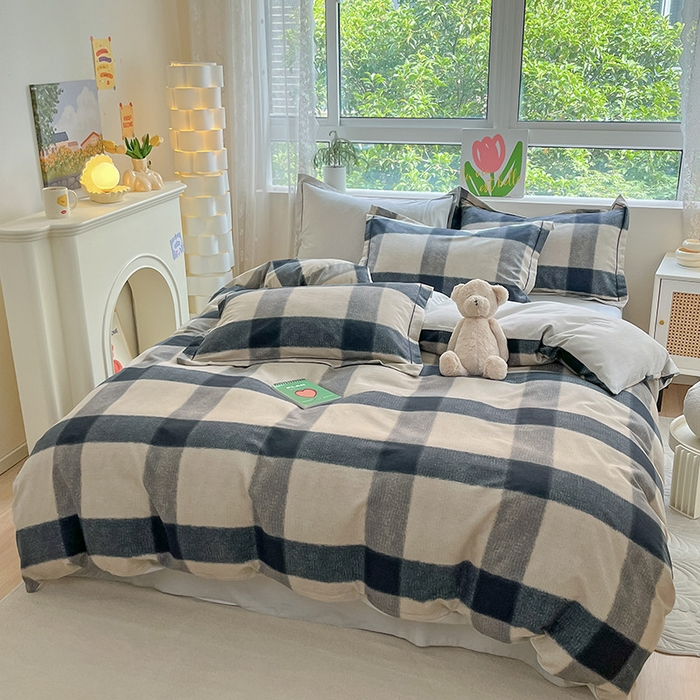 91家纺网 家纺一手货源 找家纺 宜家坊 2024新款ins小清新磨毛印花四件套 古堡