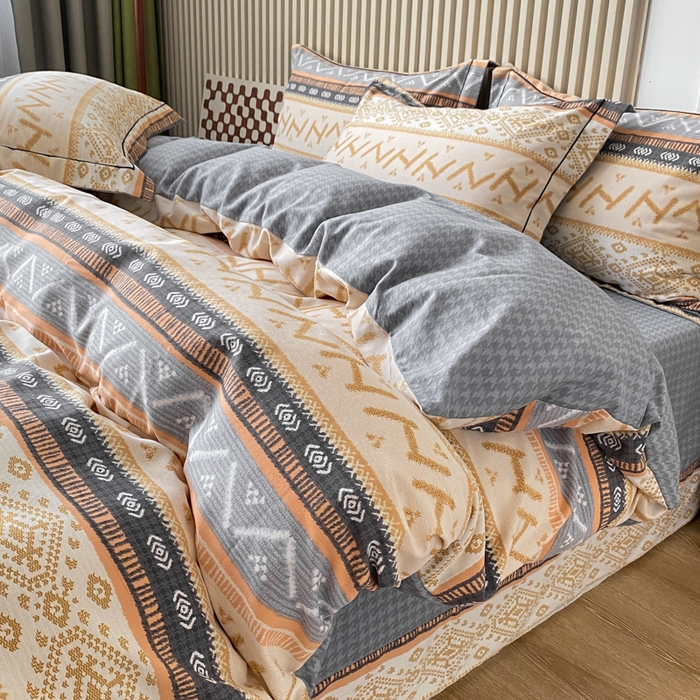 91家纺网 家纺一手货源 找家纺 宜家坊 2024新款ins小清新磨毛印花四件套 米雪( 有小三件套 )