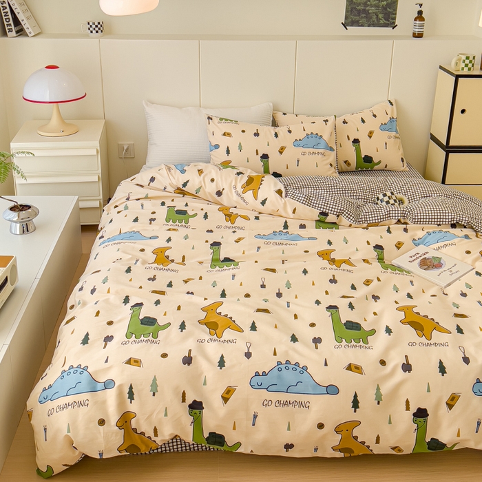 91家纺网 家纺一手货源 找家纺 感遇家纺 2024春夏新品全棉卡通印花四件套-第二批 萌龙记