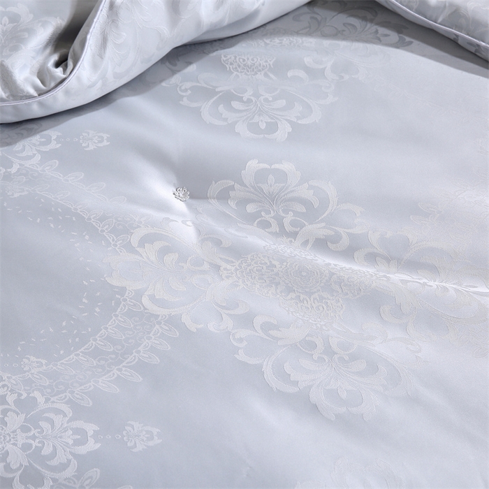 91家纺网 家纺一手货源 找家纺 恒鑫家纺 2025新款提花蚕丝被 高级灰