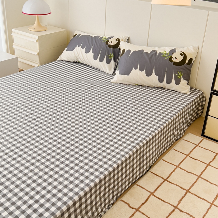 91家纺网 家纺一手货源 找家纺 感遇家纺 2024春夏新品全棉卡通印花四件套-第二批 大熊猫