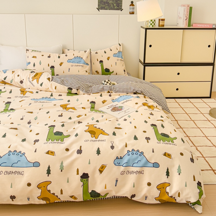 91家纺网 家纺一手货源 找家纺 感遇家纺 2024春夏新品全棉卡通印花四件套-第二批 萌龙记