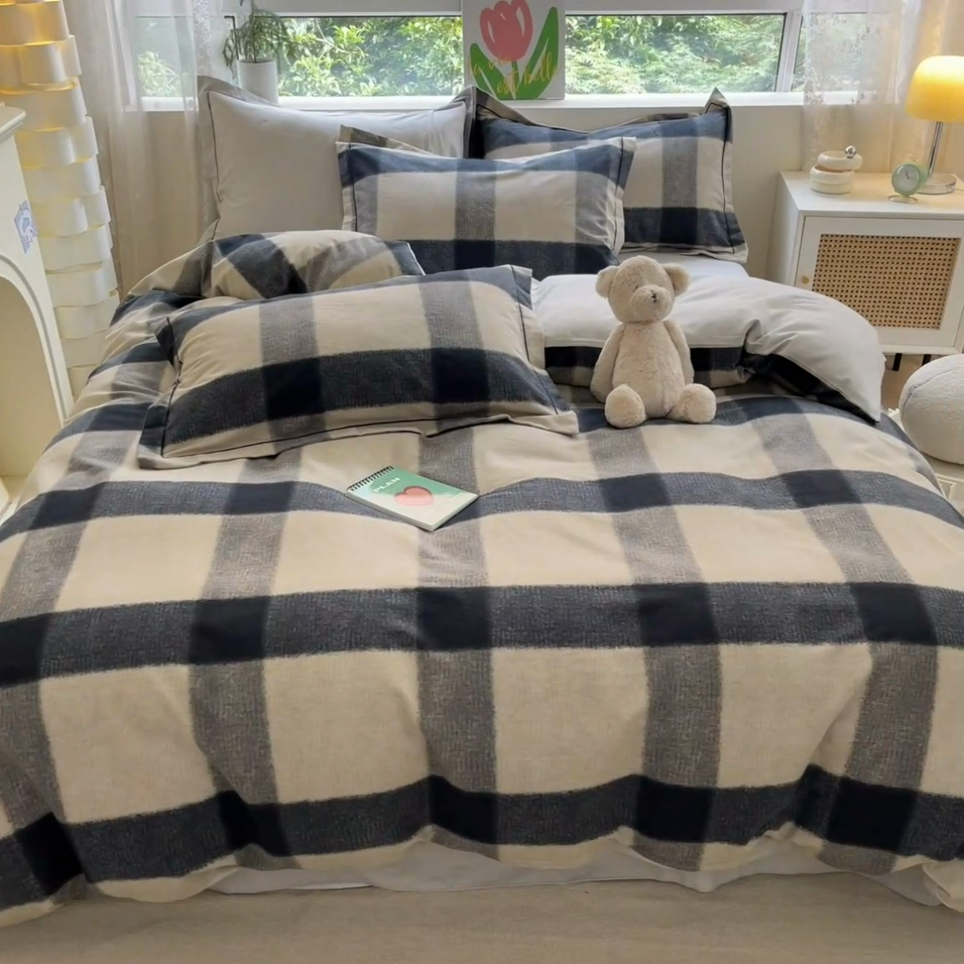 91家纺网 家纺一手货源 找家纺 宜家坊 2024新款ins小清新磨毛印花四件套 梦里花