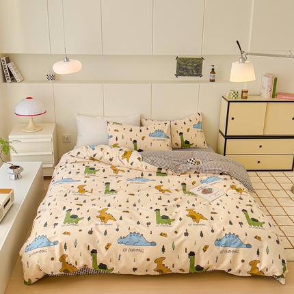 感遇家纺 2024春夏新品全棉卡通印花四件套-第二批 萌龙记