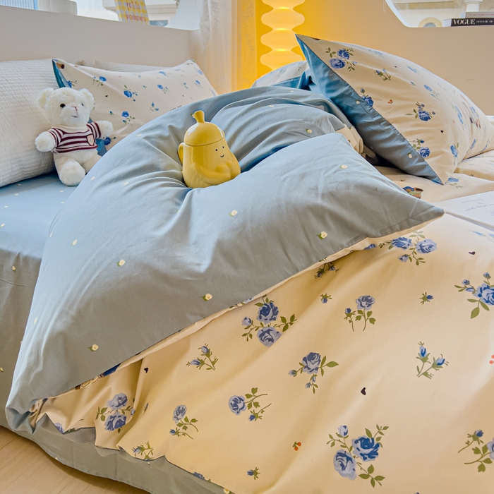 91家纺网 家纺一手货源 找家纺 感遇家纺 2024春夏新品全棉卡通印花四件套-第一批 伙伴熊