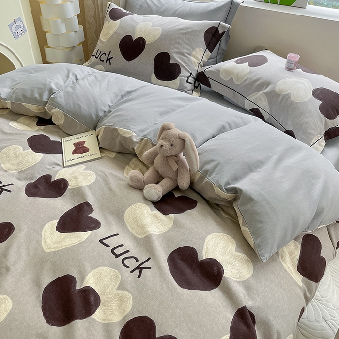 91家纺网 家纺一手货源 找家纺 宜家坊 2024新款ins小清新磨毛印花四件套 小幸运