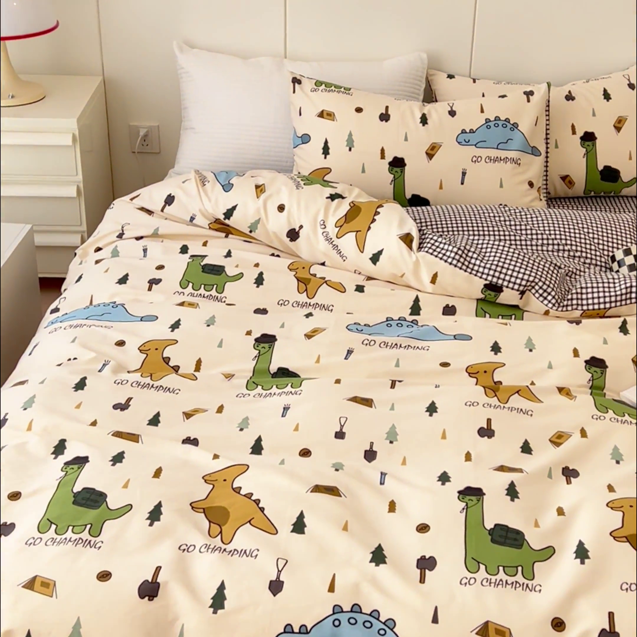 91家纺网 家纺一手货源 找家纺 感遇家纺 2024春夏新品全棉卡通印花四件套-第二批 萌龙记