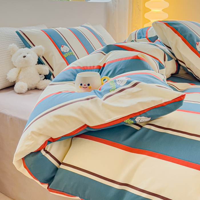 91家纺网 家纺一手货源 找家纺 感遇家纺 2024春夏新品全棉卡通印花四件套-第一批 慢时光