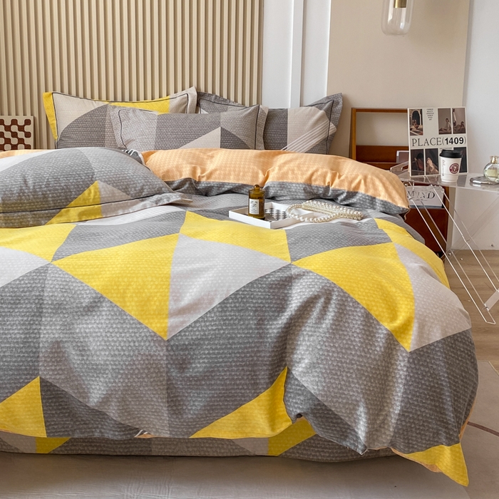 91家纺网 家纺一手货源 找家纺 宜家坊 2024新款ins小清新磨毛印花四件套 菱琅( 有小三件套 )